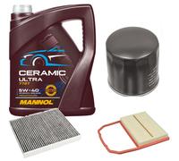 Febi Controllo Set 5L mannol Ceramica 5W-40 per VW Polo 1.0 Seat Ibiza V