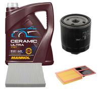 Febi Controllo Set 5L mannol Ceramica 5W-40 per VW Polo 1.4 Seat Ibiza IV