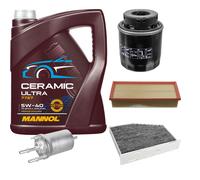 Febi Controllo Set 5L mannol Ceramica 5W-40 per VW Touran 1.4 TSI Golf (VI)
