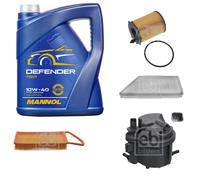 FEBI Controllo Set 5L MANNOL Defender 10W-40 Per Peugeot 206 Schrägheck