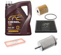 FEBI Controllo Set 5L MANNOL Diesel TDI 5W-30 Per Smart Fortwo Coupe 451
