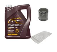FEBI Controllo Set 5L MANNOL Energy Combi LL 5W-30 Per Suzuki Splash EX