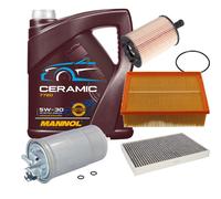Febi Controllo Set 5L mannol IN Ceramica 5W-30 per Audi A4 Avant 2.0 Tdi