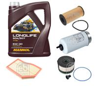 FEBI Controllo Set 5L MANNOL LONGLIFE 504/507 5W-30 Per Mercedes-Benz