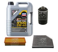 Febi Controllo Set 5L Motore Liqui Moly Top Tec 4100 5W-40 per Audi A4 Avant