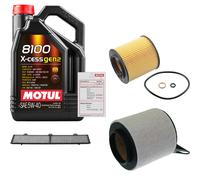 FEBI Controllo Set 5L MOTUL 8100 X-CESS 5W-40 Per BMW 3er Coupe 320i