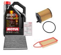 FEBI Controllo Set 5L MOTUL 8100 X-CESS 5W-40 Per Citroën Nemo Kasten 1.4