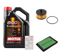 FEBI Controllo Set 5L MOTUL 8100 X-CESS 5W-40 Per Nissan Qashqai II 1.2