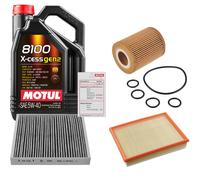 FEBI Controllo Set 5L MOTUL 8100 X-CESS 5W-40 Per Opel Astra H Kasten 1.7
