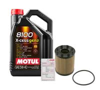 FEBI Controllo Set 5L MOTUL 8100 X-CESS 5W-40 Per Opel Corsa D 1.3 CDTi Fiat