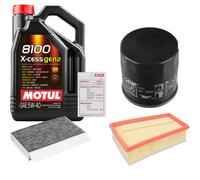 FEBI Controllo Set 5L MOTUL 8100 X-CESS 5W-40 Per Renault Fluence 2.0 16V
