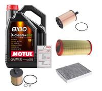 FEBI Controllo Set 5L MOTUL 8100 X-CLEAN 0W-30 Per Audi A2 1.4 TDI 1.2