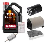 FEBI Controllo Set 5L MOTUL 8100 X-CLEAN 0W-30 Per Audi A3 Sportback 1.6 VW