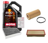 FEBI Controllo Set 5L MOTUL 8100 X-CLEAN 0W-30 Per Audi A3 Sportback 2.0 FSI