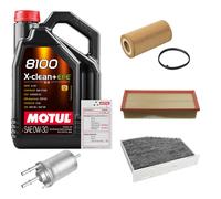 FEBI Controllo Set 5L MOTUL 8100 X-CLEAN 0W-30 Per Audi A3 Sportback 2.0 FSI