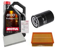 FEBI Controllo Set 5L MOTUL 8100 X-CLEAN 0W-30 Per Audi A4 2.0 1.6 Seat Exeo