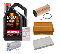 FEBI Controllo Set 5L MOTUL 8100 X-CLEAN 0W-30 Per Audi A4 Avant 1.9 TDI