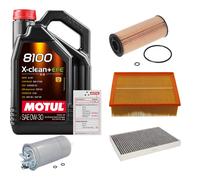 FEBI Controllo Set 5L MOTUL 8100 X-CLEAN 0W-30 Per Audi A4 Avant 1.9 TDI