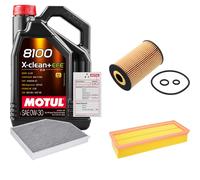 FEBI Controllo Set 5L MOTUL 8100 X-CLEAN 0W-30 Per Audi A4 Avant 2.0 TDI Q5