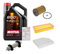 FEBI Controllo Set 5L MOTUL 8100 X-CLEAN 0W-30 Per Audi A4 Avant 2.0 TDI Q5