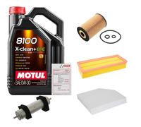 FEBI Controllo Set 5L MOTUL 8100 X-CLEAN 0W-30 Per Audi A4 Avant 2.0 TDI Q5