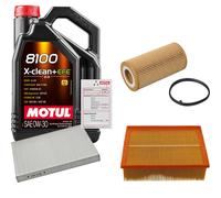 FEBI Controllo Set 5L MOTUL 8100 X-CLEAN 0W-30 Per Audi A4 Cabriolet 2.0