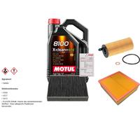 FEBI Controllo Set 5L MOTUL 8100 X-CLEAN 0W-30 Per BMW 1Er 118D 120D 4 Gran