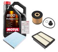 FEBI Controllo Set 5L MOTUL 8100 X-CLEAN 0W-30 Per Hyundai I30 Kombi 1.6