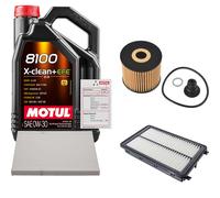 FEBI Controllo Set 5L MOTUL 8100 X-CLEAN 0W-30 Per Hyundai Tucson 1.6 CRDi