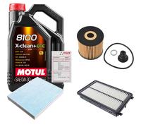 FEBI Controllo Set 5L MOTUL 8100 X-CLEAN 0W-30 Per KIA Sportage 1.6 CRDi AWD