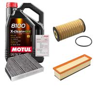 FEBI Controllo Set 5L MOTUL 8100 X-CLEAN 0W-30 Per Mercedes-Benz C-Klasse