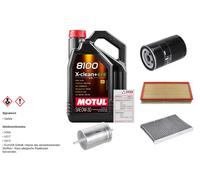 FEBI Controllo Set 5L MOTUL 8100 X-CLEAN 0W-30 Per VW Bora 1.6 2.0 Golf IV