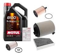 FEBI Controllo Set 5L MOTUL 8100 X-CLEAN 0W-30 Per VW Caddy III Kasten 2.0