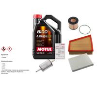 FEBI Controllo Set 5L MOTUL 8100 X-CLEAN 0W-30 Per VW Fox 1.2