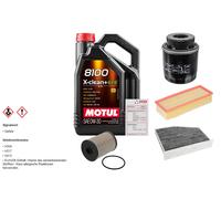 FEBI Controllo Set 5L MOTUL 8100 X-CLEAN 0W-30 Per VW Golf VI Variant 1.4