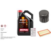 FEBI Controllo Set 5L MOTUL 8100 X-CLEAN 0W-30 Per VW Polo 1.0 TSI T-ROC