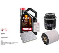 FEBI Controllo Set 5L MOTUL 8100 X-CLEAN 0W-30 Per VW Polo 1.2 TSI Seat