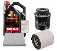 FEBI Controllo Set 5L MOTUL 8100 X-CLEAN 0W-30 Per VW Polo 1.2 TSI Seat