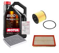 FEBI Controllo Set 5L MOTUL 8100 X-CLEAN 0W-30 Per VW Polo 1.4 16V