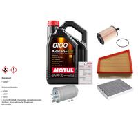 FEBI Controllo Set 5L MOTUL 8100 X-CLEAN 0W-30 Per VW Polo 1.4 TDI