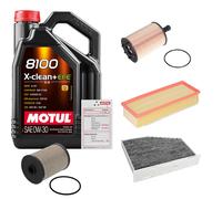 FEBI Controllo Set 5L MOTUL 8100 X-CLEAN 0W-30 Per VW Touran Van 1.9 TDI 2.0