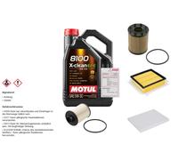 FEBI Controllo Set 5L MOTUL 8100 X-CLEAN EFE 5W-30 Per Opel Corsa D 1.3 CDTi