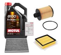 FEBI Controllo Set 5L MOTUL 8100 X-CLEAN EFE 5W-30 Per Opel Corsa D 1.3 CDTi