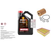 FEBI Controllo set 5L MOTUL 8100 X-CLEAN EFE 5W-30 per Opel Mokka/Mokka