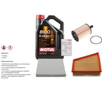 FEBI Controllo Set 5L MOTUL 8100 X-CLEAN EFE 5W-30 Per VW Polo 1.4 TDI 1.9