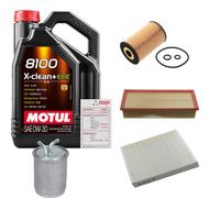 Febi Controllo Set 5L Motul 8100 x-Pulire 0W-30 per ' Aria Audi A1 1.6