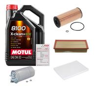 Febi Controllo Set 5L Motul 8100 x-Pulire 0W-30 per Audi A3 1.9 Tdi