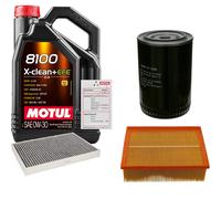 Febi Controllo Set 5L Motul 8100 x-Pulire 0W-30 per Audi A4 1.8 T