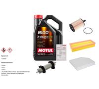 Febi Controllo Set 5L Motul 8100 x-Pulire 0W-30 per Audi A4 di Avant 2.0 Tdi