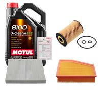 Febi Controllo Set 5L Motul 8100 x-Pulire 0W-30 per di Audi A1 2.0